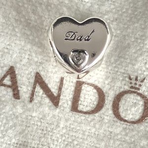 Authentic 100% Pandora Dad Charm